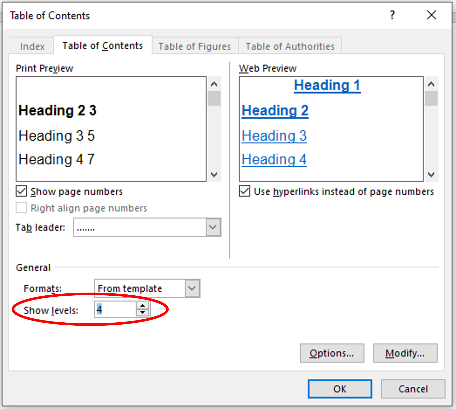 Check correct levels inserted